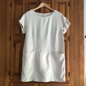 Free People Linen shift dress . Excellent condition. Cream color